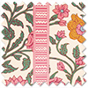 Petal & Block Latika Stripe, Sunset - Made to Measure Curtains